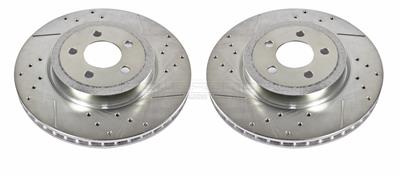 Power Stop EBR679XPR Rear Evolution Drilled /& Slotted Rotor Pair