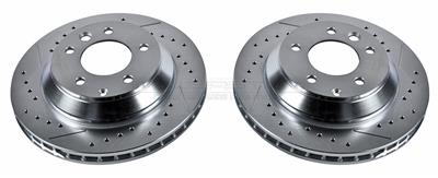 Power Stop EBR1204XPR Rear Evolution Drilled /& Slotted Rotor Pair