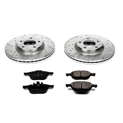 Power Stop K129 Rear Z23 Evolution Brake Kit with Drilled//Slotted Rotors and Ceramic Brake Pads