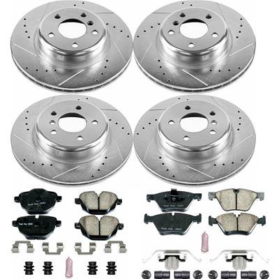 Power Stop K7237 Front and Rear Z23 Evolution Kit with Drilled//Slotted Rotors and Ceramic Brake Pads