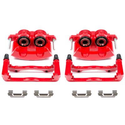 CK01010 Red Powder Coated Semi-Loaded Caliper Assembly Set 2WD FWD 2 FRONT Performance