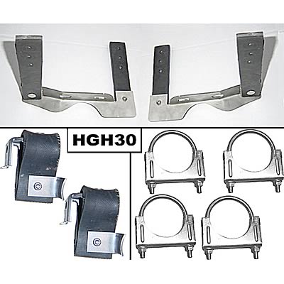 Pypes Exhaust Hangers HGH30 Hangers, OE Style, Stainless Steel, 2.5 in. Diameter, GM, A-Body, Set