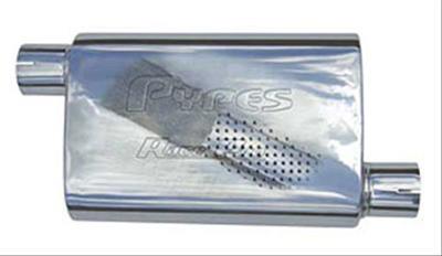 Pypes Race Pro 304 Stainless Steel 3 Inch Muffler MVR16S Muffler, Series, Steel, Polished, 3.0 in. Offset Inlet/3.0 in. Offset Outlet, Each thumbnail 2