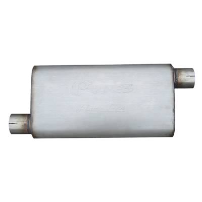Pypes Race Pro 409 Stainless Steel 2.5 Inch Muffler MVR30 Muffler, Series, Steel, Natural, in. Offset Inlet/2.5 in. Offset Outlet, Each thumbnail 2