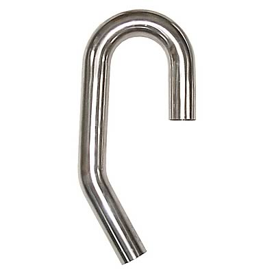 Pypes Exhaust Tubing Mandrel Bends 2.5 Inch 304 Stainless Steel Pipe PVM3018-25 Tubing, 30-180 Degree, J-Mandrel Bend, 2 1/2 in. Diameter, 16-Gauge, Steel, Each thumbnail 2