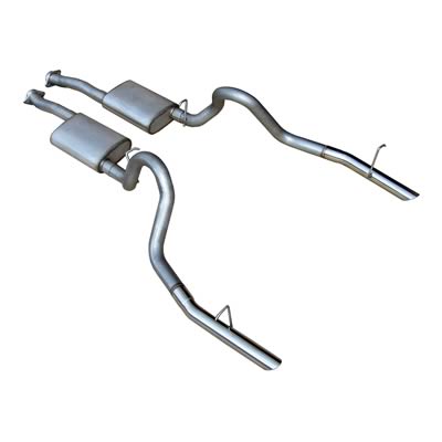 Pypes Violator Dual Exhaust Systems SFM13V System, Violator, Cat-Back, Stainless Steel, Natural, Polished Tips, Ford, 5.0L, Kit thumbnail 3