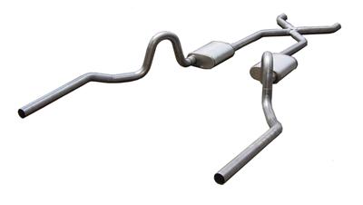 Pypes Violator Dual Exhaust Systems SGA10V System, Violator, Crossmember Back, Stainless Steel, Natural, X-Pipe, Buick, Chevy, Oldsmobile, Pontiac, V8 thumbnail 3