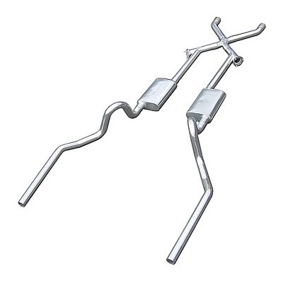 Pypes Race Pro Dual Exhaust Systems SGA11R30 System, Pro, Header-Back, Stainless Steel, Natural, Buick, Chevy, Oldsmobile, Pontiac, V8, Kit thumbnail 2