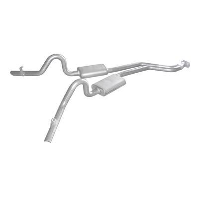 Pypes Race Pro Dual Exhaust Systems SGG53R System, Pro, Cat-Back, Stainless Steel, Natural, X-Pipe, Buick, Chevy, Pontiac, V8, Kit thumbnail 2