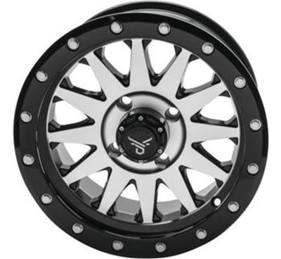 Quadboss Wheels 608556 QuadBoss Wagon 14X7 - 5+2 - 4/110 - Black Machined