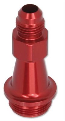 Quick Fuel Carburetor and System Fittings 19-6QFT Fitting, Inlet Type, Extended, Aluminum, Red Anodized, 7/8-20 in. Male Threads, -6 AN Male Threads, Each thumbnail 2
