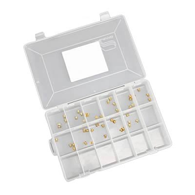 Quick Fuel Air Bleed Assortment Kits 36-35QFT Bleeds, Brass, 35-45 Range, Four of Each Size, Fuel, Pair