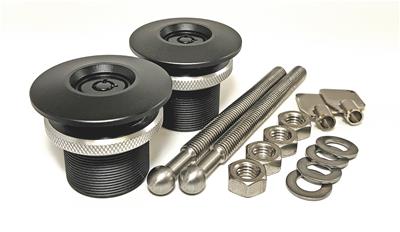 Quik-Latch Products QL-50-LP//BP Black Cerakote Finish Low Profile Quick Release Hood Pin Kit