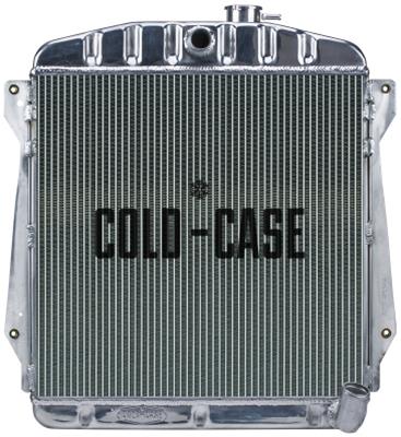 Cold Case Performance Aluminum Radiators for 1946-1948 FLEETLINE, FLEETMASTER, STYLEMASTER SERIES - CHT591A Radiator, Performance, Aluminum, Polished, Downflow, 2 Row, Transmission Cooler, Chevy, Each