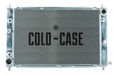 Cold Case Performance Aluminum Radiators for 1997-2004 MUSTANG - LMM573A Radiator, Performance, Aluminum, Polished, Crossflow, 2 Row, Transmission Cooler, Ford, Mustang, Each