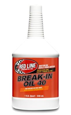 40 Red Line Break-In Oil 16004 Break-in Oil, - 1 quart