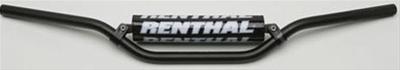 Renthal 7/8 in. Handlebars 809-01-BK-01-185 Handlebars, RC High Style, Aluminum, Black Anodized, Diameter, 31.575 Width, Each