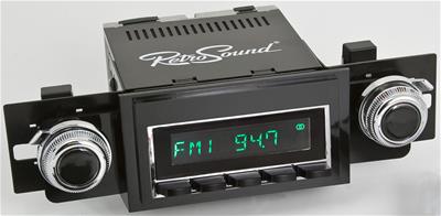 RetroSound HB-218-03-73 Hermosa Direct-fit Radio for Classic Vehicles Black Face /& Buttons and Black Bezel