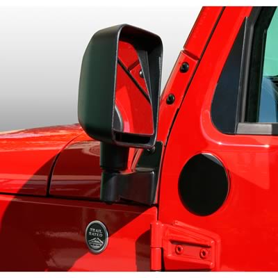Rugged Ridge Mirror Relocation Brackets 11025.04 Brackets, Steel, Black, Jeep, Pair