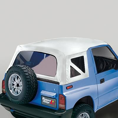 Rugged Ridge XHD S-Top White Denim Clear Windows 95-98 Sidekick