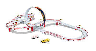 AUTO WORLD SRS361 1:64 Scale Speed Racer Mach 5 Mania Slot Car Set