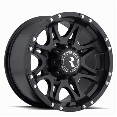 Raceline 981 Raptor 18x9in / 5x150 BP / 25mm Offset / 110.3mm Bore - Satin Black Wheel