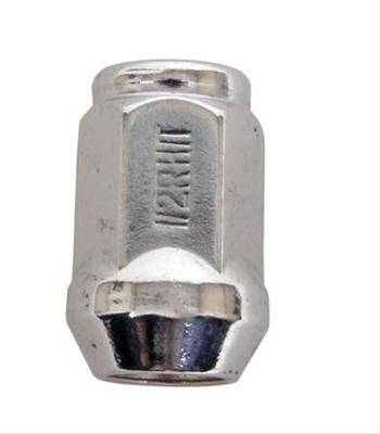 Rocket Racing Standard Lug Nuts C1704H Nuts, Conical Seat, Bulge, 1/2 in. x 20 RH in. Closed End, Chrome Plated, Each