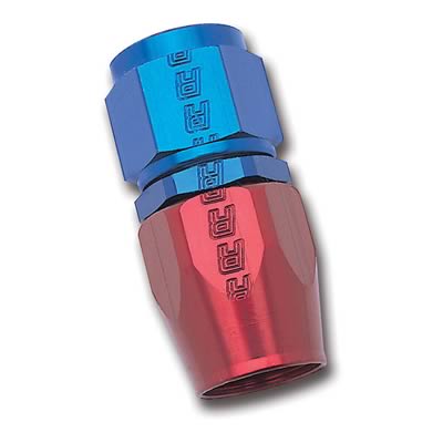 Russell Performance -20 AN Red/Blue Straight Full Flow Hose End