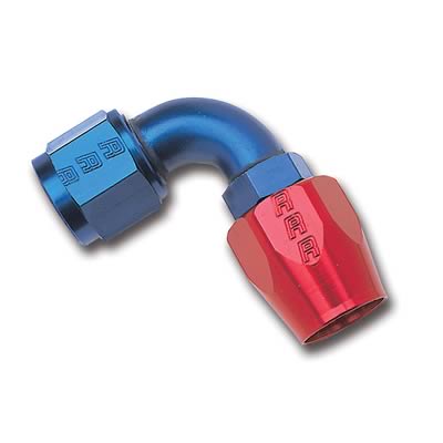 Russell Performance -16 AN Red/Blue 90 Degree Full Flow Hose End