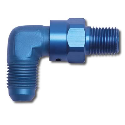 Russell Performance -8 AN 90 Degree Male to Male 1/4in Swivel NPT Fitting thumbnail 2
