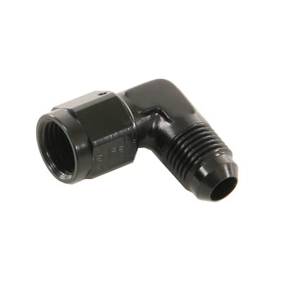 Russell Performance -6 AN 90 Degree Male AN to Female AN Fitting (Black) thumbnail 2
