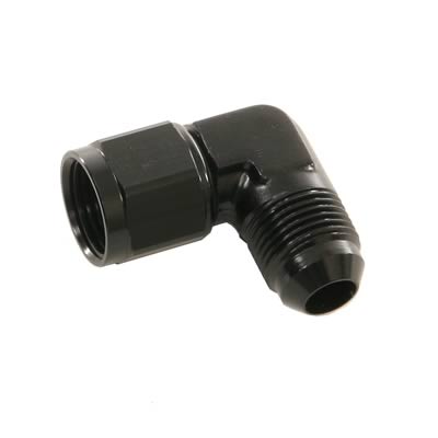Russell Performance -8 AN 90 Degree Male AN to Female AN Fitting (Black) thumbnail 2