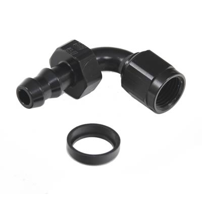 Russell Performance -6 AN Twist-Lok 90 Degree Hose End (Black) thumbnail 2