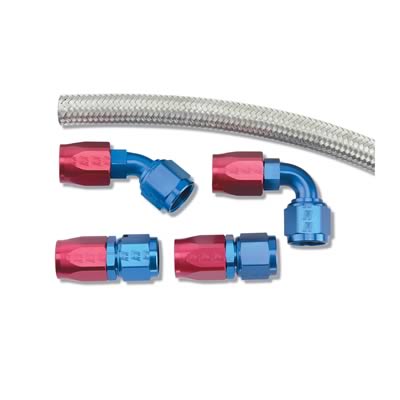 Russell Performance Holley - Fuel Pump to -8 Dual Inlet Kit (For ProFlex -4ft hose)