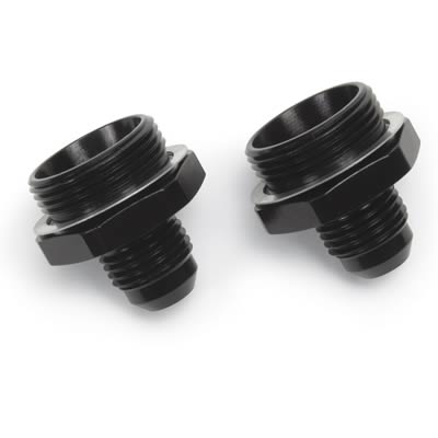 Russell Performance -6 AN Carb Adapter Fittings (2 pcs.) (Black) thumbnail 2