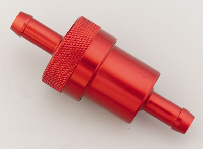 Russell Performance Red Street Fuel Filter (3in Length 1-1/8in diameter 5/16in inlet/outlet)