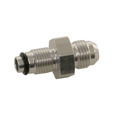 Russell Performance -6 AN (male to 1/2in-20 O-ring seal) Power Steering Adapter. Clear anodized thumbnail 2