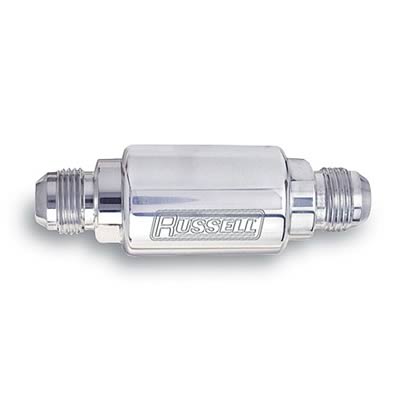 Russell Performance Polished Alum. (3-1/4in Length 1-1/4in dia. -8 x 3/8in male NPT inlet/outlet)