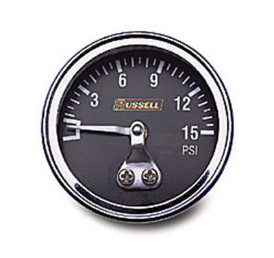 Russell 0-15 PSI Fuel Pressure Gauge 650330 Russell 0-15 PSI Fuel Pressure Gauge 650330
