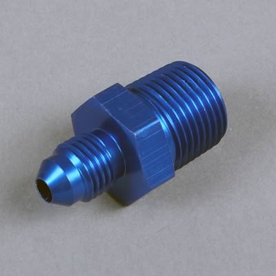 Russell Performance -4 AN to 3/8in NPT Straight Flare to Pipe (Blue) thumbnail 2