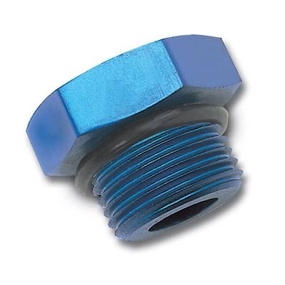 Russell Performance -8 AN Straight Thread Plug (Blue) thumbnail 2