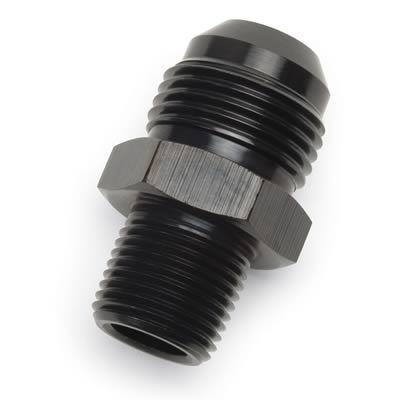 Russell Performance -8 AN to 3/8in NPT Straight Flare to Pipe (Black) thumbnail 2