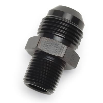 Russell Performance -10 AN to 1/2in NPT Straight Flare to Pipe (Black) thumbnail 2