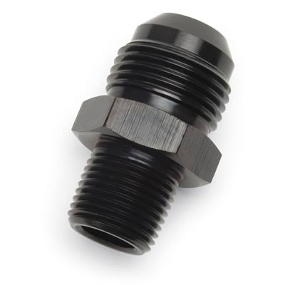 Russell Performance -12 AN to 3/4in NPT Straight Flare to Pipe (Black) thumbnail 2