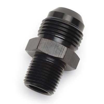 Russell Performance -12 AN to 1/2in NPT Straight Flare to Pipe (Black) thumbnail 2