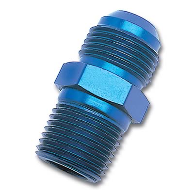 Russell Performance -16 AN to 1in NPT Straight Flare to Pipe (Blue) thumbnail 2