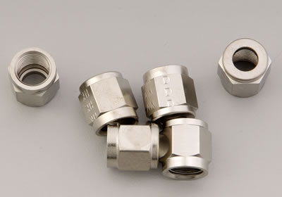 Russell Performance -4 AN Tube Nuts 1/4in dia. (Endura) (6 pcs.)