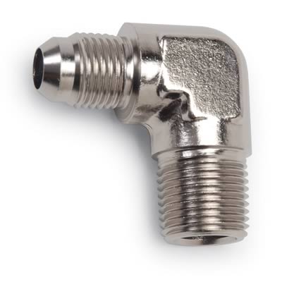 Russell Performance -4 AN to 1/8in NPT 90 Degree Flare to Pipe Adapter (Endura) thumbnail 2