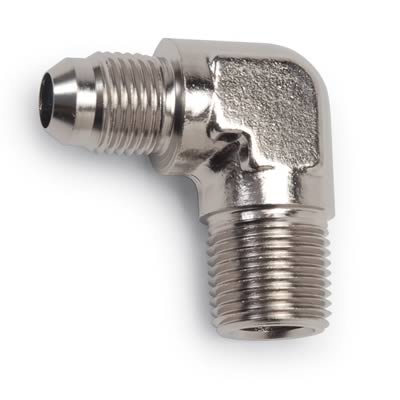 Russell Performance -6 AN to 3/8in NPT 90 Degree Flare to Pipe Adapter (Endura) thumbnail 2