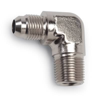 Russell Performance -8 AN to 3/8in NPT 90 Degree Flare to Pipe Adapter (Endura) thumbnail 2